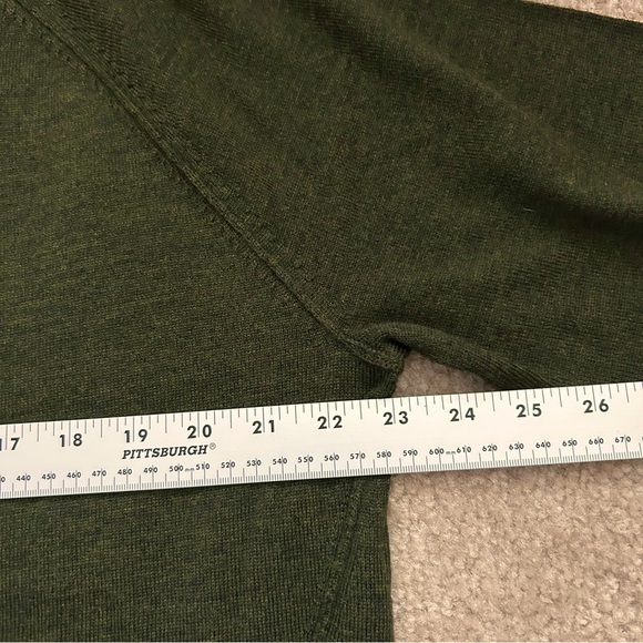 Lord & Taylor Olive Scoop Neck Merino Wool Sweater - Picture 7 of 8